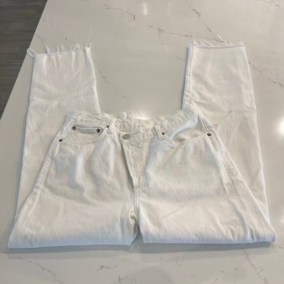 AGOLDE Criss Cross Straight Jeans White in Element Size‎ 29 - Picture 5 of 12